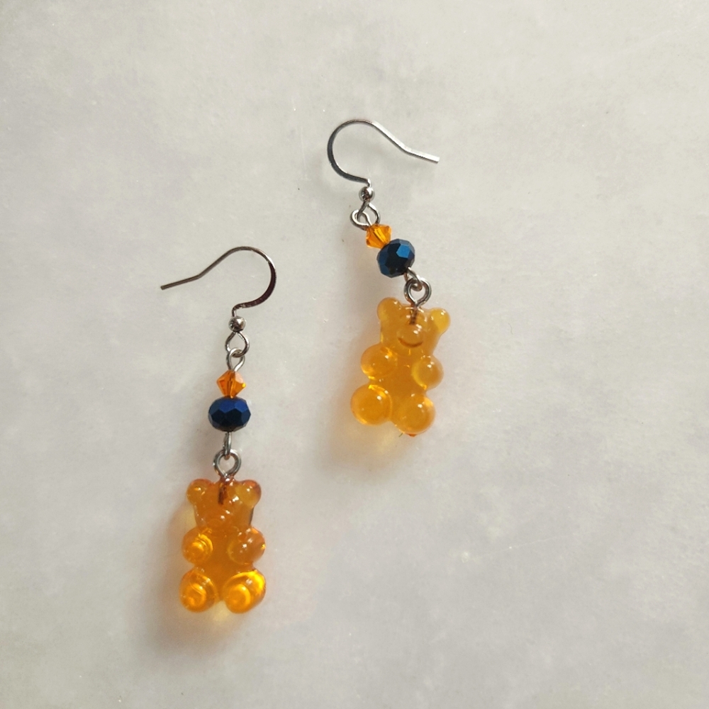 Orange Gummy Bear Earrings